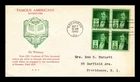 Dr Jim Stamps Eli Whitney Famous Americans Block First Day Cover W M G Cachet