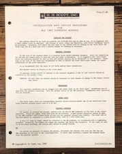 HH Scott 1967Copley Exeter Berkley Stereo Console Service Manual *Original*