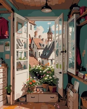 QUITEDEW Landscape Paint by Numbers Kit for Adults,Paint Landscape, B2 