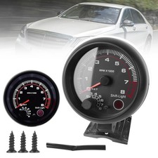 Universal 3.75" 12V 7-Color Backlit Tachometer Gauge With LED Shift Light