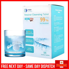 Retainer Cleaner 96 Tablets Cleaning Removable Dental Appliances Braces Cleaner