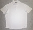 Collars And Co. Luxury Pique Cotton Polo Shirt Mens XL White Short Sleeve Golf