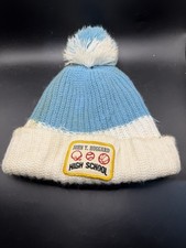 Vintage John T Hoggard High School Knit Beanie Pom Hat Wilmington NC 70s 