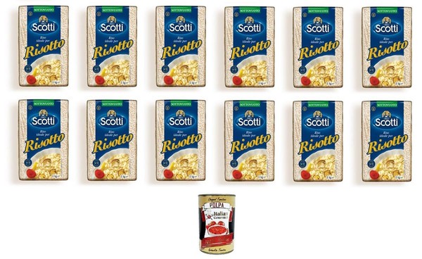 Riso Scotti- Idealer Reis FüR Risotto 12X 1000Gr+Italian Gourmet Polpa 400G-image