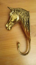 *Messing Pferdekopf Haken Garderobenhaken Trensenhalter Vintage*15 cm / 440 Gr.*