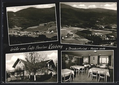 Ansichtskarte Drachselsried /Bayer. Wald, An der Café-Pension Rehberg 