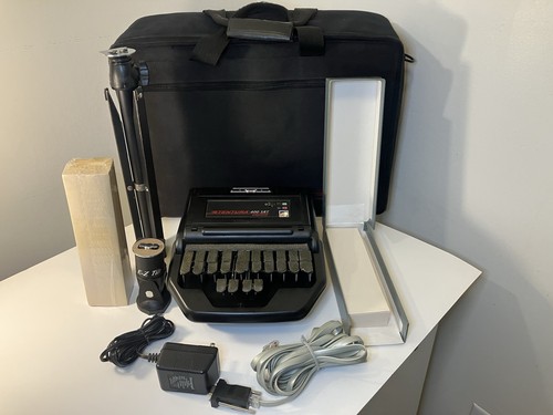 Stentura 400 SRT Stenograph Machine With tripod, Delux Paper Tray And Carry Case