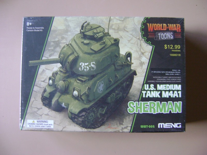 World War Toons 1/60 U.S. Medium Tank M4A1 Sherman