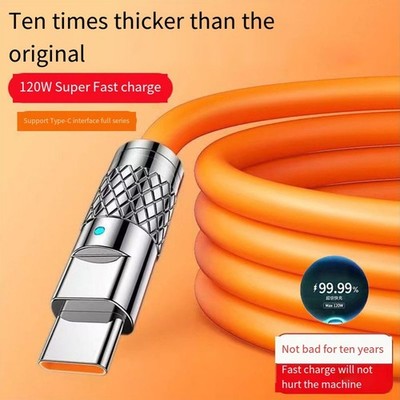 Silikon USB -Kabel Hochgeschwindigkeitsladungskabel Sichere Verbindung