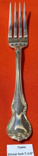 Towle French Provincial Sterling 7 1/4" Fork 1948 No Mono Silver Solid 925 Vtg