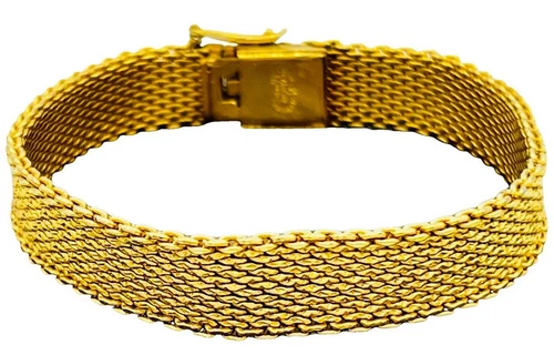 Vintage 1962 Grossé produttore per Dior bracciale placcato oro bracciale circa 19 cm.