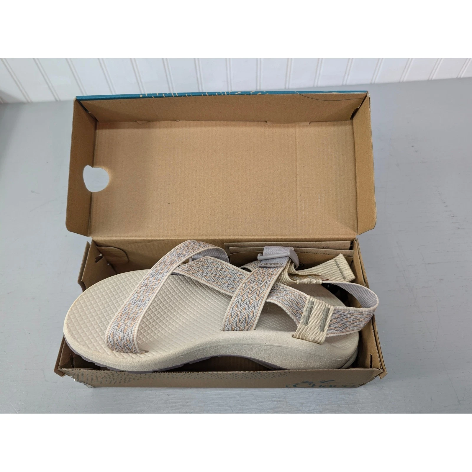 Chaco Mega Z Cloud Women's Sandals Summit Khaki Beige Hike JCH109946Z Size 8 NEW