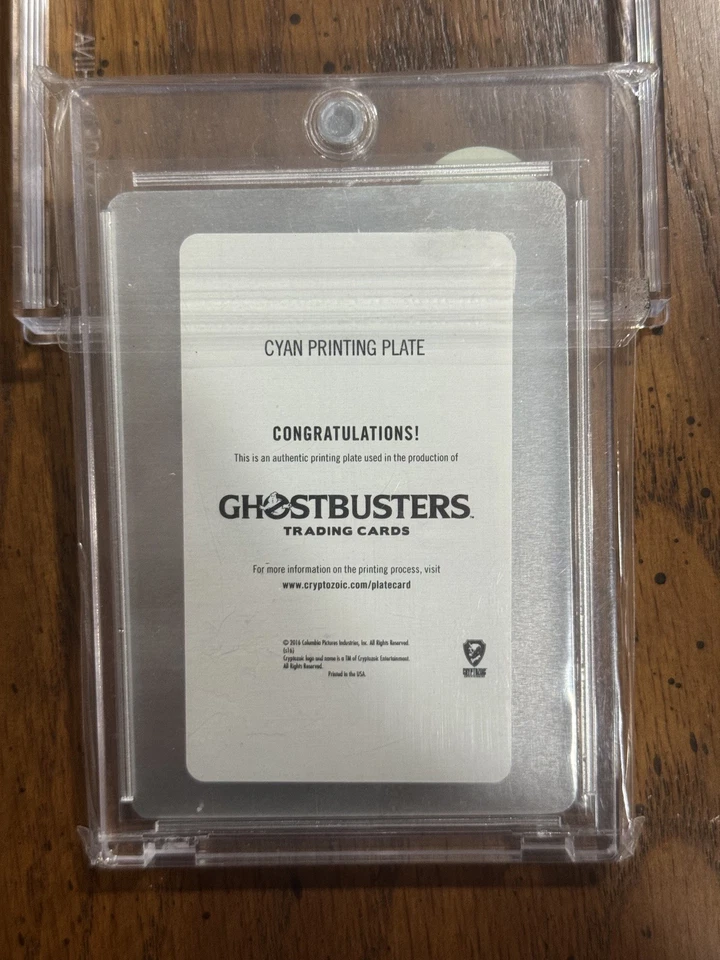 Cryptozoic Ghostbusters  1/1 Cyan Printing Plate Card #18 Stantz Dan Aykroyd - Image 2 of 3