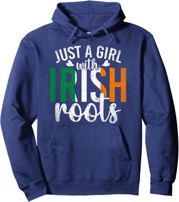 Ireland Flag With Irish Roots Proud Ireland Present Unisex Hooded Sweatshirt