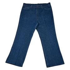 Vintage JC Penney Plain Pockets Jeans Bootcut Actual Mens 36x28 Dark Wash Denim