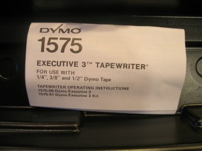 Dymo 1575 Executive 3 Tapewriter Label Maker Vintage 1966