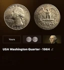 (3 silver coins) (1) 1964 90% Washington Quarter, (2) 1964 90% Roosevelt Dimes!