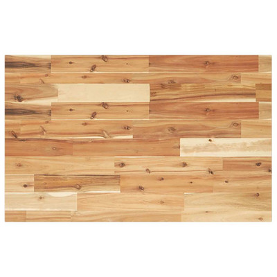 Schreibtischplatte massiv Akazienholz geölt 100 x 50 x 2 cm rechteckig naturMaserung