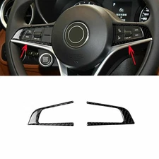 Carbon Fiber Steering Wheel Trim Cover Fit for Alfa Romeo Giulia 17-20