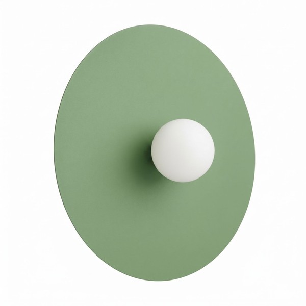 Wandleuchte Salbei Weiß Stahl Glas G9 Schlafzimmer Ø50 Cm Rund Wandlampe Flur-image