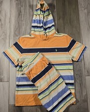 Polo Ralph Lauren Paradise Striped Cotton Hooded Youth Set Boys XL 18-20