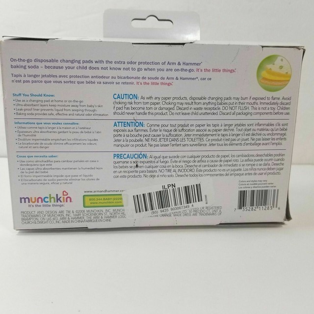 Munchkin Arm And Hammer Disposable Changing Pad 10 Count Size 10 Pack 112 Aoi For Sale Online Ebay