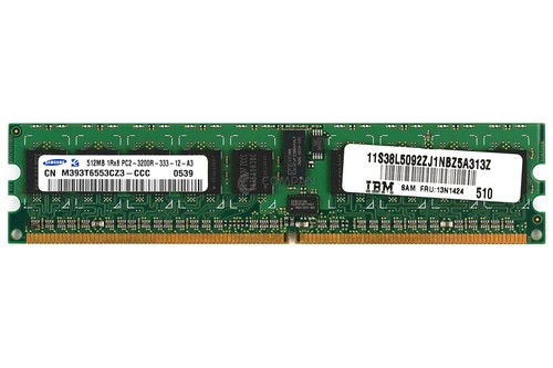 13N1424 IBM MEMORY 512MB PC3200R CL3 DDR2 - Picture 2 of 7