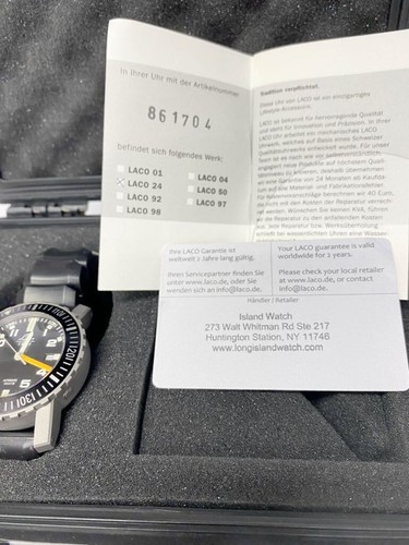 Orologio da polso Laco 24 861704 automatico 100 bancomat squadra oceano per uomo - Foto 5 di 10