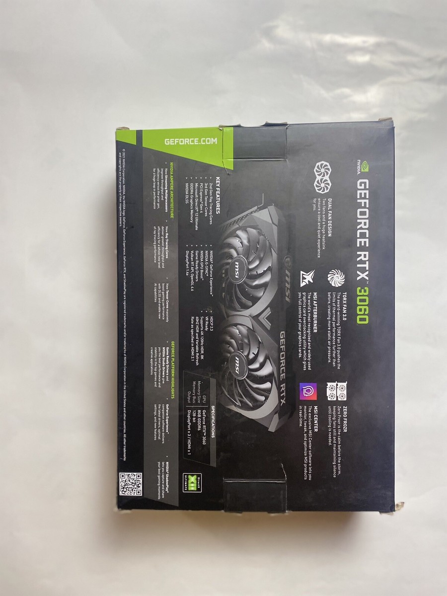 新品未開封　GeForce RTX 3060 VENTUS 2X 12G OC MSI NVIDIA GeForce RTX 3060 VENTUS 2X OC 12 GB GDDR6