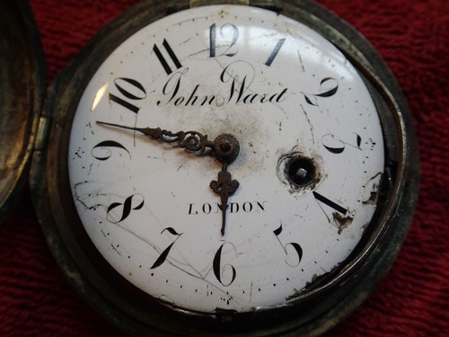 ANTIQUE 1700-s POCKET WATCH JOHN WARD LONDON - SELLING AS IS ................ - Picture 3 of 12