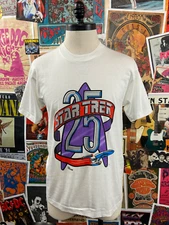 Vintage 90s Star Trek TV Show 25th Anniversary Screen Stars Best T-Shirt M/L