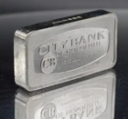 1970 City Bank of Honolulu Hawaii 2oz Sterling Silver bar C5286