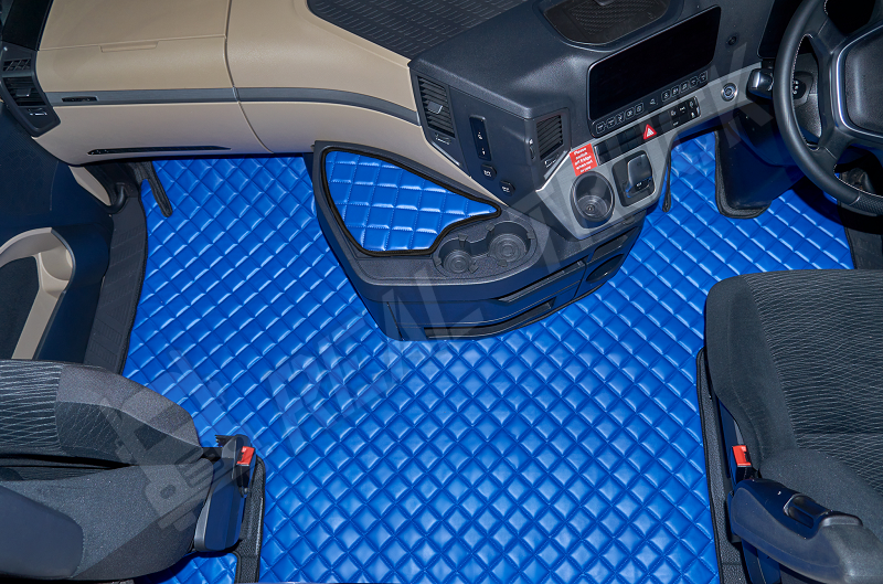 ECO LEATHER FLOOR MAT BLUE FIT NEW MERCEDES ACTROS MP 5 BIGGIGA