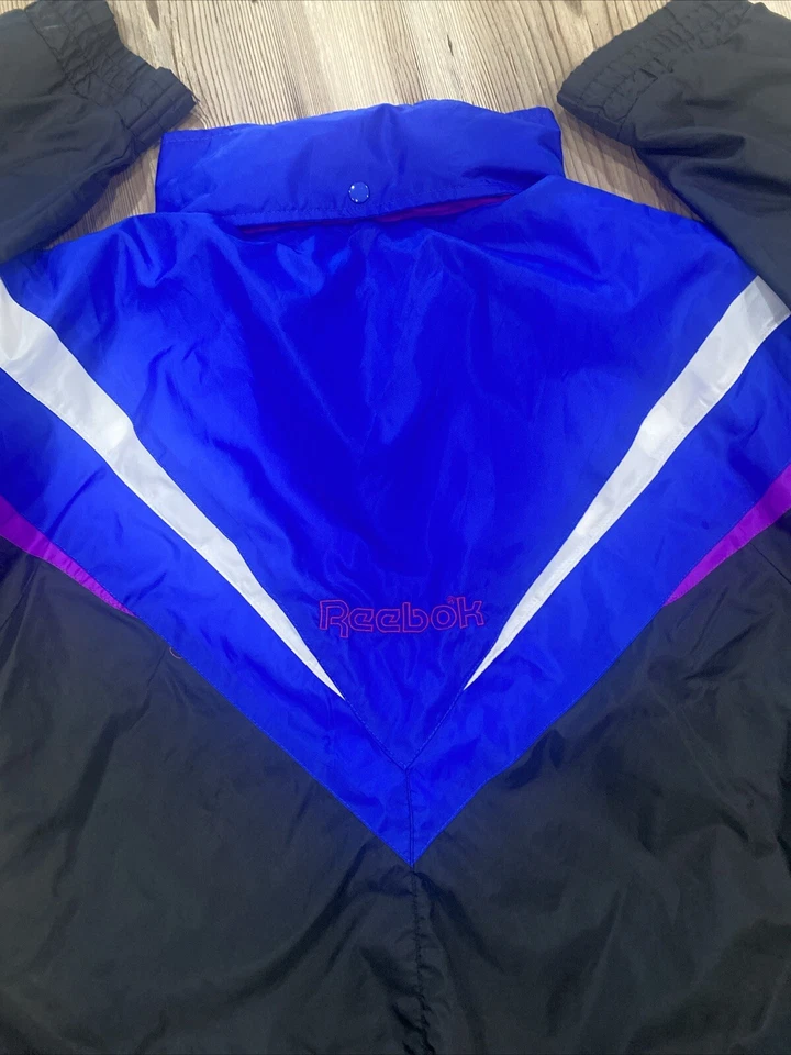 Chaqueta cortavientos vintage Reebok Sport Y2K nailon talla grande Foto 3 de 4