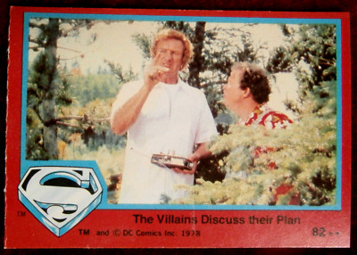 SUPERMAN - Card #82 - The Villains Discuss Plans - Topps UK 2nd Series - 1978