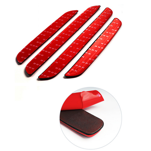 4x Rubber Car Door Plate Sill Scuff Cover Anti Scratch Decal Sticker Protector - Picture 4 of 12