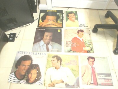 Julio Iglesias Set Of 7 Vinyl LP Record Albums