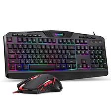 S101 Gaming Keyboard, M601 Mouse, RGB Backlit Gaming Keyboard, Black