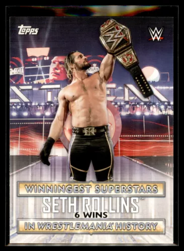 2020 Topps WWE Road to WrestleMania Winningest Superstars #WS-3 Seth Rollins