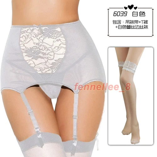 Women Sexy Lingerie Garter Belts Stocking High Waist Lace Suspender Sock Set Hot - Bild 13 von 32