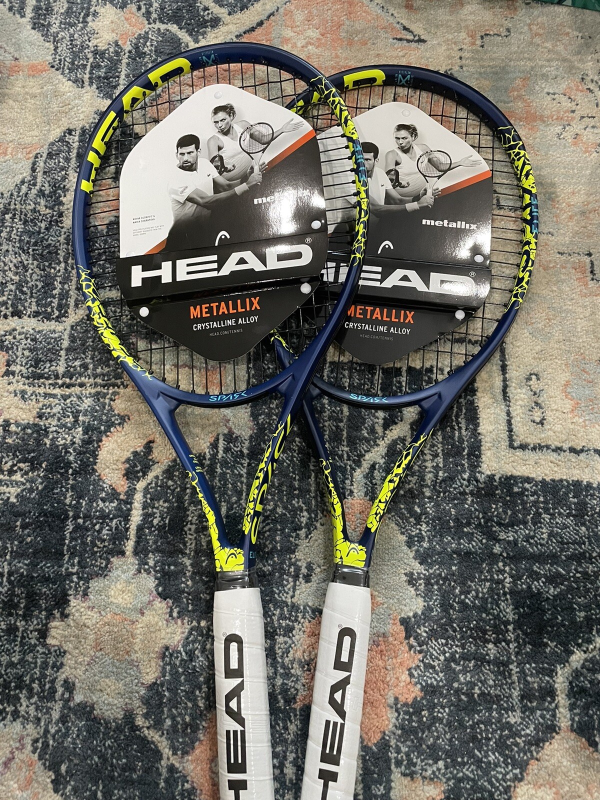 NEW 2X Head Spark Tennis Racquet, Size 4 3/8 Grip 3 Metallix Crystalline Alloy eBay