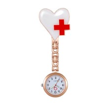 FOB Cartoon Clip-on Nurse Watch Lapel Hanging Quartz Analog Watch for Doctor