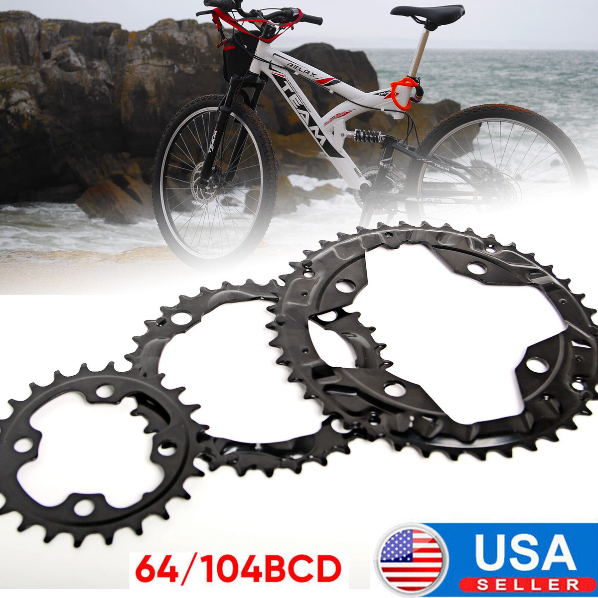 Bike Chainring 22 24 26 32 42 44T Round 104 BCD MTB Bike Chain Ring for  Shimano