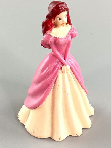 Disney The Little Mermaid Ariel PVC 2.75" Tall Pink Dress Cake Topper Figures - Picture 9 of 12