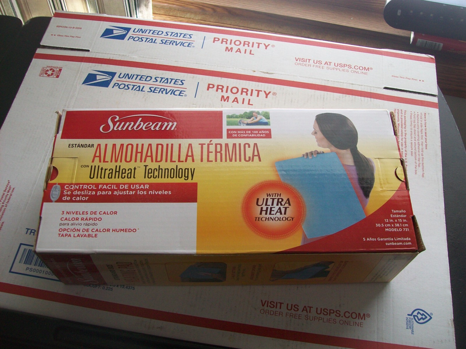 NIBSunbeam Standard Size Heating Pad 12X15", 3 settings,model 731 eBay