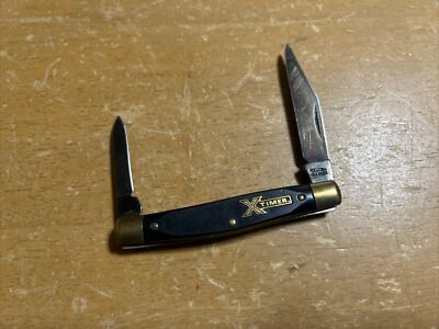 SCHRADE Knife Made In USA X TIMER 24OTX 2 Blade Smooth Black