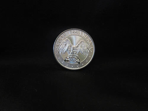 GOD BLESS AMERICA 1 oz Silver LIMITED USA Made Capsuled BU Round HR Type II Coin
