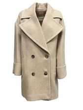 Hannah Giaccone Donna Spinato Beige/Panna Elizabeth Lerwich Hecho en Italia