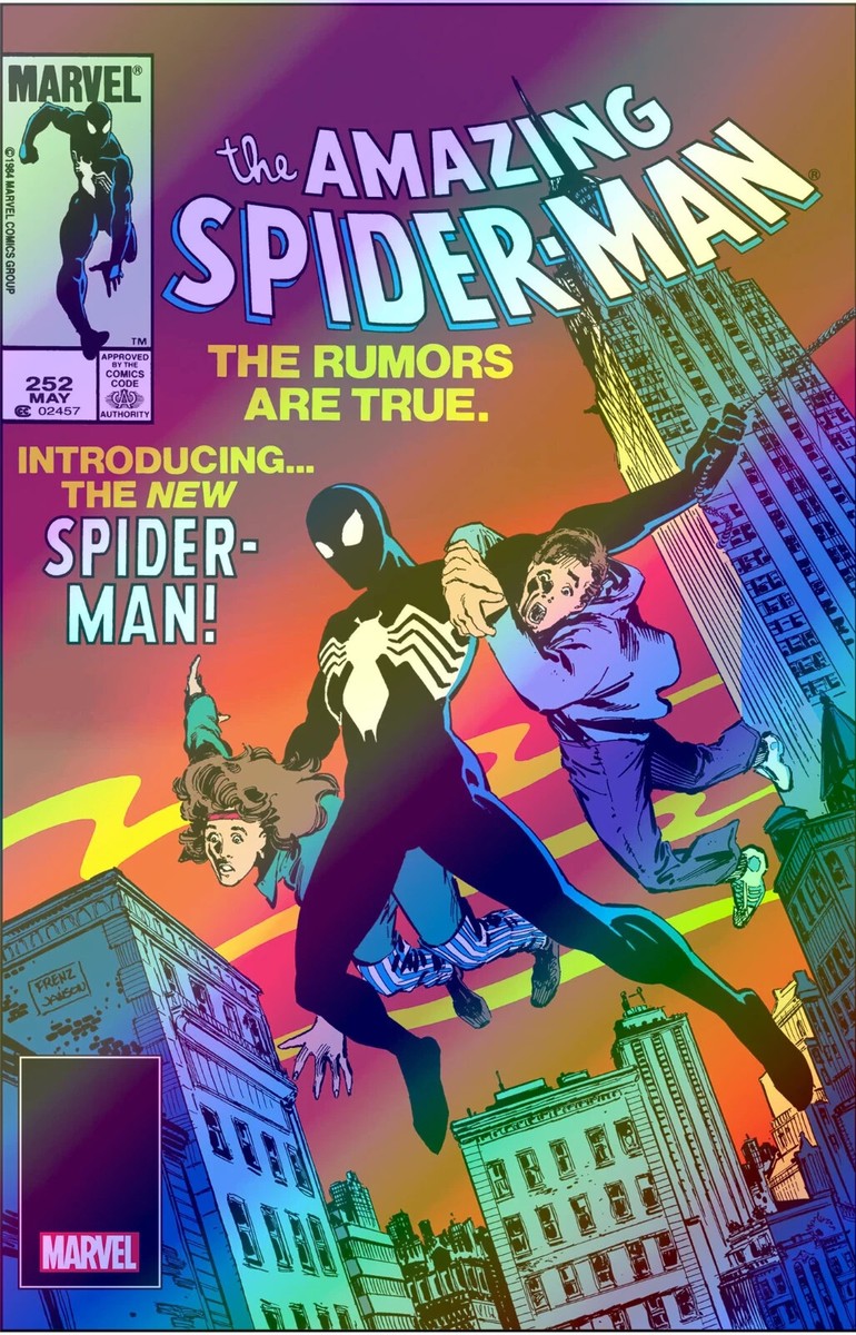 🌟FOIL🌟 AMAZING SPIDER-MAN #252 FACSIMILE EDITION (BLACK COSTUME