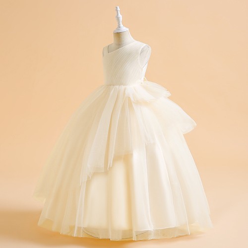 Girls Bridesmaid Party Dresses Elegant Lace Wedding Flower Evening Princess Gown - Picture 14 of 32